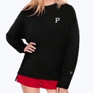 VS PINK BLACK BOYFRIEND KNIT SWEATER